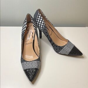 J.Renee Black and White Patterned Heels